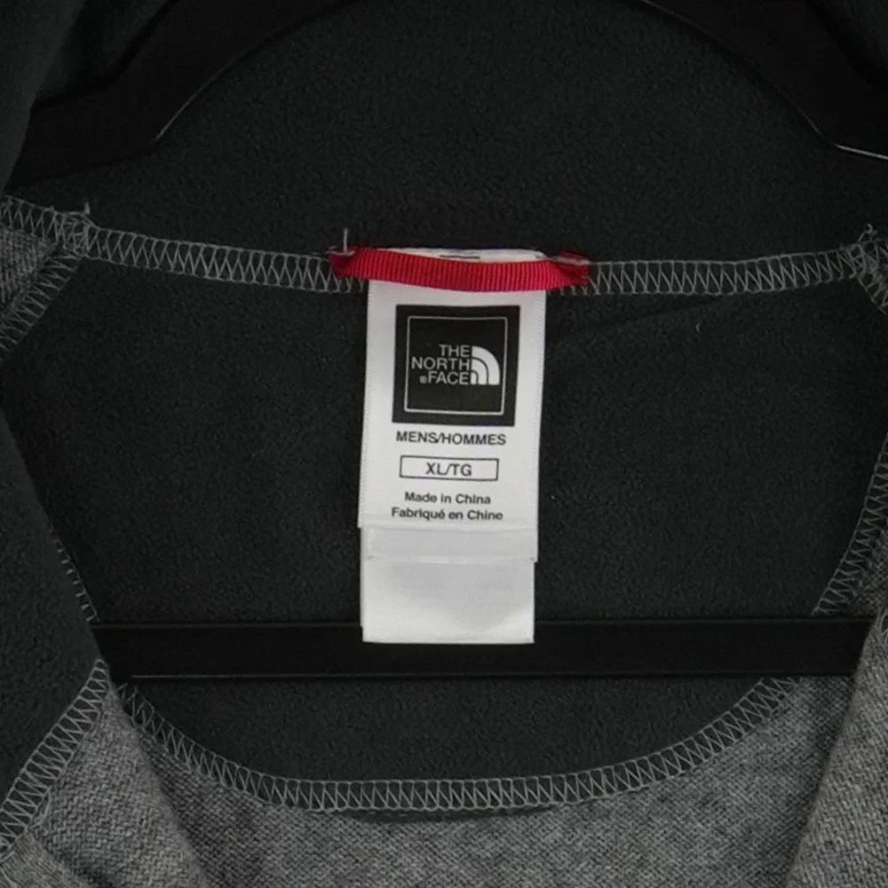 The North Face 1/4 Zip Sweater‎ Men's Size XL Gray Cotton Wool Warm Outdoors